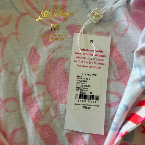 Lilly Pulitzer Arley Dress Resort White Sun Sea Sand - Picture 4 of 6